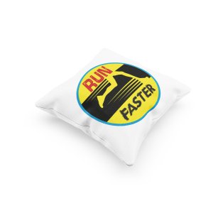 Run Faster Text -Printed Pillow Covers (Pack Of 2)