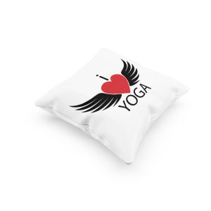 I love yoga with wings -Printed Pillow Covers(Pack Of 2)