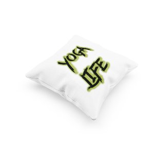 Yoga Life Text -Printed Pillow Covers(Pack Of 2)