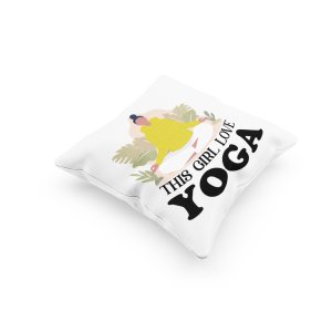 This Girl Love Yoga Text -Printed Pillow Covers(Pack Of 2)