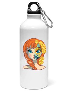 Anna face - Printed Sipper Bottles For Animation Lovers