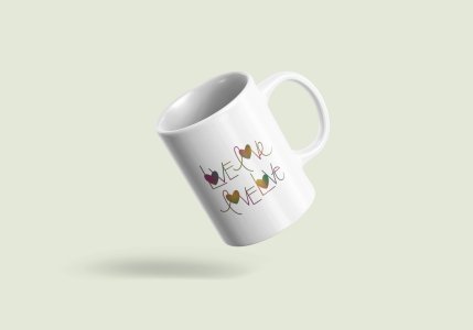 Love  Text  - valentine themed printed ceramic white coffee and tea mugs/ cups