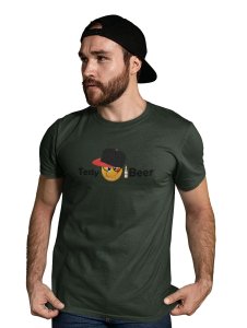 Alcoholic Emoji T-shirt (Green) - Clothes for Emoji Lovers - Suitable for Fun Events - Foremost Gifting Material for Your Friends and Close Ones
