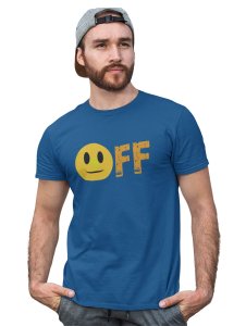Mood off Emoji T-shirt (Blue) - Clothes for Emoji Lovers - Suitable for Fun Events - Foremost Gifting Material for Your Friends and Close Ones