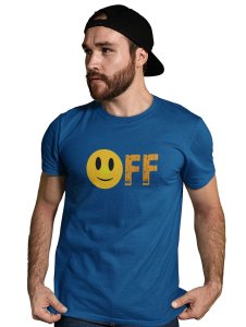 Mood off Emoji T-shirt (Blue) - Clothes for Emoji Lovers - Suitable for Fun Events - Foremost Gifting Material for Your Friends and Close Ones