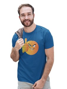 All The Best Emoji Printed T-shirt (Blue) - Clothes for Emoji Lovers - Suitable for Fun Events - Foremost Gifting Material for Your Friends and Close Ones