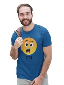 Strange Emoji Blended T-shirt (Blue) - Clothes for Emoji Lovers - Suitable for Fun Events - Foremost Gifting Material for Your Friends and Close Ones