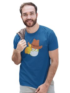 Mask is Compulsory Emoji T-shirt (Blue) - Clothes for Emoji Lovers - Suitable for Fun Events - Foremost Gifting Material for Your Friends and Close Ones