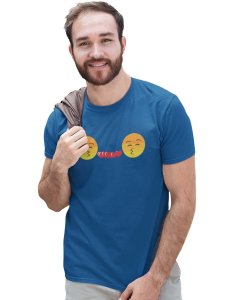 Couples Showing Flying Kiss Emoji T-shirt - Clothes for Emoji Lovers - Suitable for Fun Events - Foremost Gifting Material for Your Friends and Close Ones