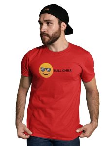 Full Chill Emoji T-shirt (Red) - Clothes for Emoji Lovers - Foremost Gifting Material for Your Friends and Close Ones
