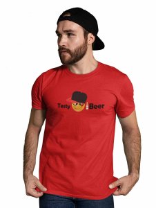 Alcoholic Emoji T-shirt (Red) - Clothes for Emoji Lovers - Foremost Gifting Material for Your Friends and Close Ones