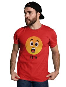 Strange Emoji Blended T-shirt (Red) - Clothes for Emoji Lovers - Foremost Gifting Material for Your Friends and Close Ones