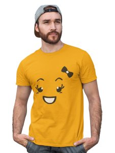 Pretty Girl Emoji T-shirt (Yellow) - Clothes for Emoji Lovers - Suitable for Fun Events - Foremost Gifting Material for Your Friends and Close Ones
