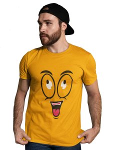 Big Eye Emoji T-shirt (Yellow) - Clothes for Emoji Lovers - Suitable for Fun Events - Foremost Gifting Material for Your Friends and Close Ones
