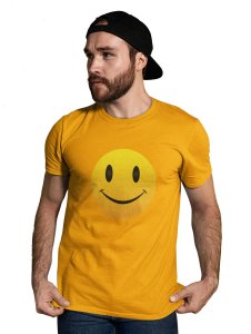Faded Smile Emoji T-shirt (Yellow) - Clothes for Emoji Lovers - Suitable for Fun Events - Foremost Gifting Material for Your Friends and Close Ones