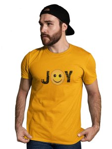 Joy Written in Text T-shirt (Yellow) - Foremost Gifting Material for Your Friends and Close Ones