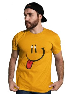 Tougue Twister Emoji T-shirt (Yellow) - Clothes for Emoji Lovers - Suitable for Fun Events - Foremost Gifting Material for Your Friends and Close Ones