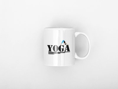 Yoga Text In Black - Printed Coffee Mugs For Yoga Lovers
