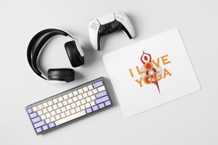 I love - yoga themed mousepads