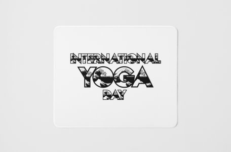 Yoga day, Images in alphabet - yoga themed mousepads