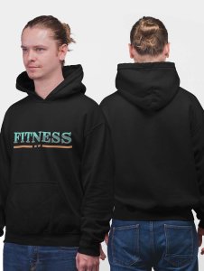 Fitness Text printed activewear black hoodies for winter casual wear specially for Men