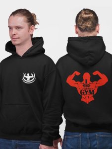 I Love The Gym  printed artswear black hoodies for winter casual wear specially for Men