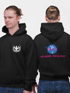 Gym, Fitness Health printed artswear black hoodies for winter casual wear specially for Men