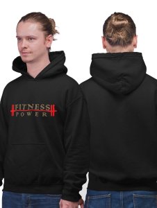 Fitness Power (Brown)printed artswear black hoodies for winter casual wear specially for Men
