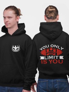 Your Only Limit printed artswear black hoodies for winter casual wear specially for Men