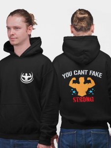 You Can't Fake, Strong printed artswear black hoodies for winter casual wear specially for Men