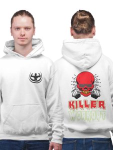 Killer Workout printed artswear white hoodies for winter casual wear specially for Men