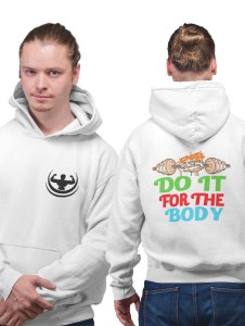 Do It For printed artswear white hoodies for winter casual wear specially for Men