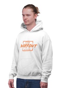 Gym, Workout (Orange) printed artswear white hoodies for winter casual wear specially for Men