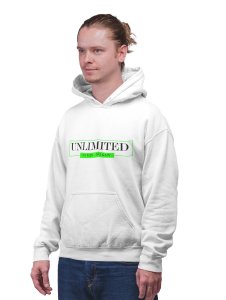 Unlimited Inside The Box, (Black & Green)printed activewear white hoodies for winter casual wear specially for Men