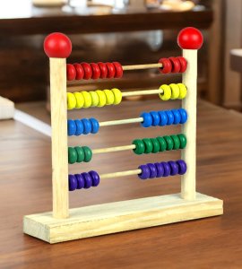 Wooden colourful computing rack, counting beads abacus/ beads counting frame for childrens