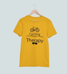 Cycling its cheaper than Illustration art - Printed Tees for men - super comfy - designed for fun and creative atmosphere around you - youth oriented design