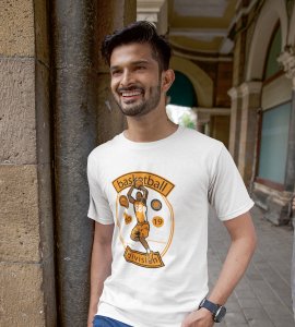 Basketball Illustration art - Printed Tees for men - super comfy - designed for fun and creative atmosphere around you - youth oriented design
