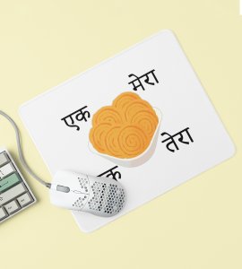 Diwali Snack Delight Mouse Pad - 'Ek Chakli Mera, Ek Chakli Tera' Chakli Celebration