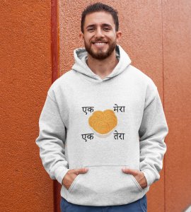 Ek mera, ek tera printed diwali themed White Hoodie specially for diwali festival
