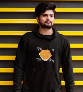 Ek mera, ek tera printed diwali themed black Hoodie specially for diwali festival
