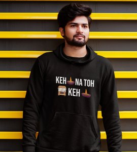 Keh diya na toh bas keh diya printed diwali themed black Hoodie specially for diwali festival