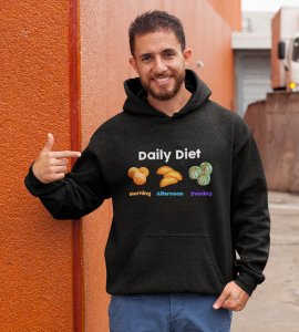 Daily diet printed diwali themed black Hoodie specially for diwali festival