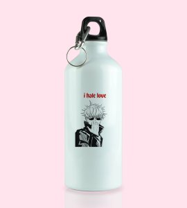 Unleash the Cursed Aura: Satoru Gojo Attitude Look Illustrated Sipper Bottle
