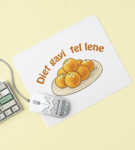 Diwali Sweet Temptations Mouse Pad - 'Diet Gayi Tel Lene'