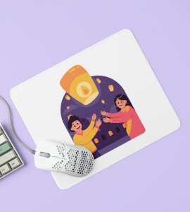 Diwali Night Lantern Mouse Pad - A Festival of Light and Hope