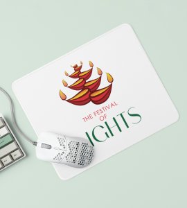 Diwali Diya Mouse Pad - Radiant Festival of Lights, Warmth and Joy
