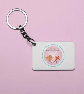 Green Diwali, Chakli Delight Keychain - Celebrate with Care(Pack Of 2)