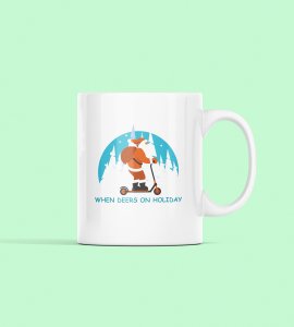 Roller Skate Bike Coffe Mug Santa Theme Best Gift For Boys Girls Office