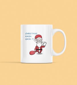 Coffe Mug Santa Christmas Kisa gaya  Festive Joy Ceramic Printed Coffee Mug - Best Christmas Gift for Boys, Girls, Office,