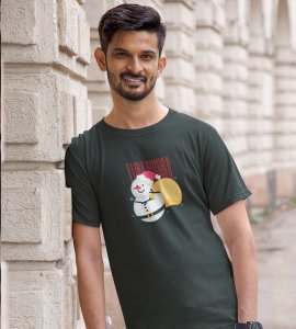 Summer Lover Snowman : Best Printed T-shirt (Green) Perfect Gift For Secret Santa For Boys Girls